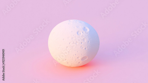 Moon. 3 D model.