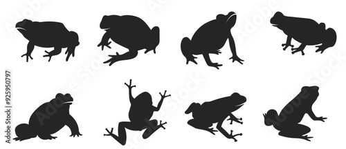  Hand drawn frog silhouette.