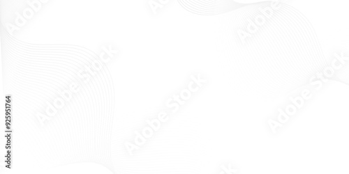 Abstract white blend digital wave lines and technology transparent background. Minimal carve wavy white and gray flowing wave lines and glowing moving lines. Futuristic sound wave lines background.