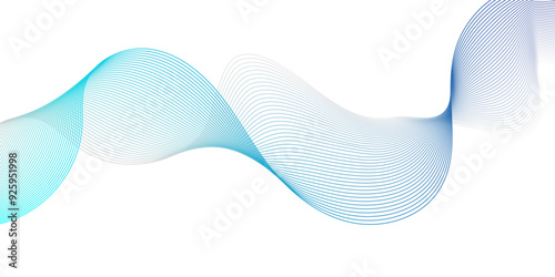 Abstract Technology abstract digital flow wave creative blue line sound concept tech beautiful smooth geometric gradient sound and web dynamic connection line tech background.