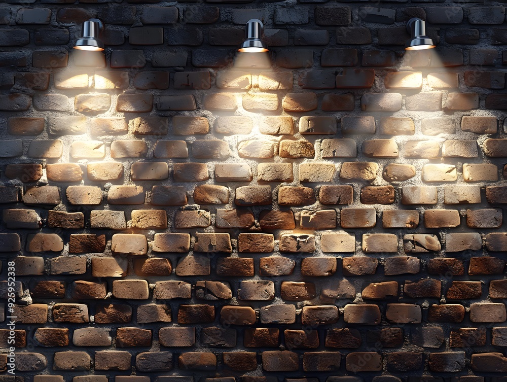 A brick wall with a light on it
A brick wall with a light on it