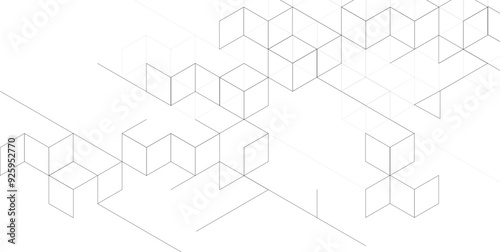 Geometric background with isometric cubes