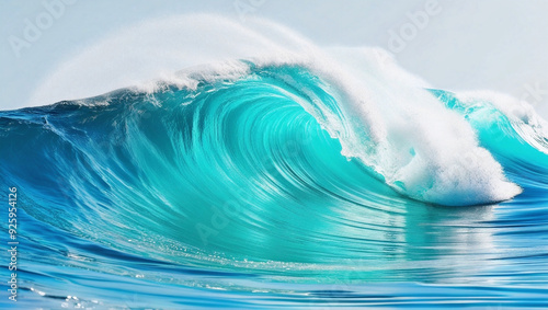 Bright turquoise sea waves,