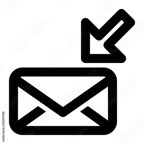 receive email, receiving email, inbox, email, incoming mail, communications outline icon