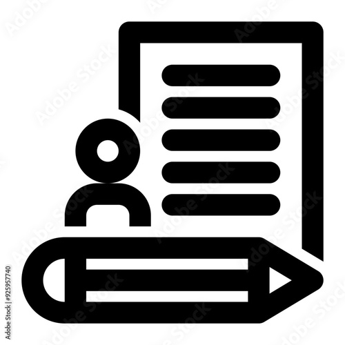 copywriter, writer, copywriting, writing, editor, communication outline icon
