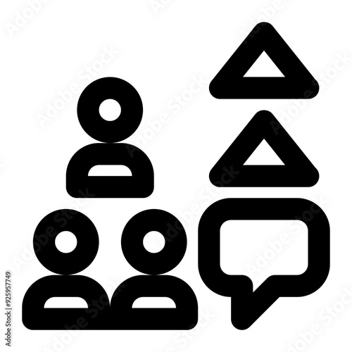 upward communication, corporate communication, feedback, bottom up, organization, communications outline icon