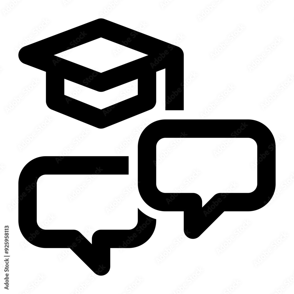 communication study, communications, learning, university, education, conversations outline icon communication study, communications, learning, university, education, conversations outline icon
