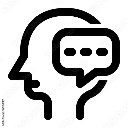 human communication, intrapersonal, self talk, monologue, people, human, communications, thinking, speaking outline icon