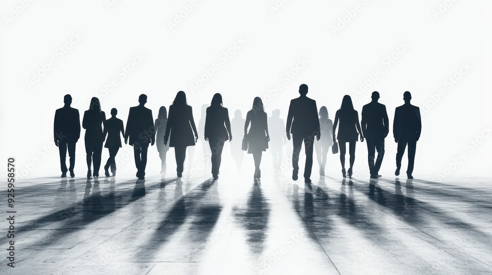 Vector silhouettes of Crowd silhouette,People group shadow men and a women business people silhouettes,person team mystery,Vector illustration black shapes isolated on white background. Vector silhouettes of Crowd silhouette,People group shadow men and a women business people silhouettes,person team mystery,Vector illustration black shapes isolated on white background.
