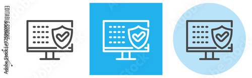 インターネット取引｜ライン・アイコン　[線の編集可能]