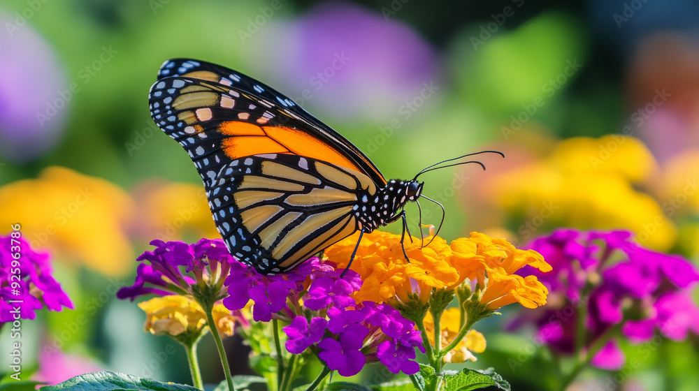 A butterfly named Danaus chrysippus is commonly seen on flowers. It's often called the plain tiger, African queen, or African monarch. --ar 16:9 --v 6.1 Job ID: a9ef17ef-6ea9-4aa8-9829-5a759a5abe11 A butterfly named Danaus chrysippus is commonly seen on flowers. It's often called the plain tiger, African queen, or African monarch. --ar 16:9 --v 6.1 Job ID: a9ef17ef-6ea9-4aa8-9829-5a759a5abe11