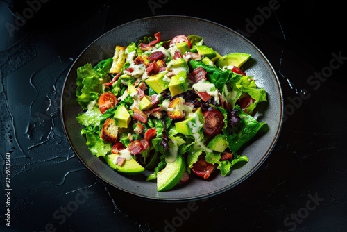 Avocado slices add creamy contrast to BLT salad