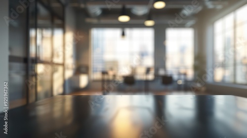 blurred office background