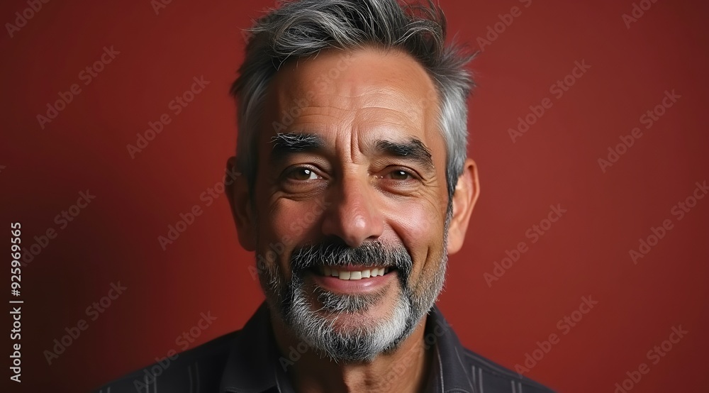 Portrait of a smiling Hispanic man, showcasing facial expressions of joy, cultural pride, suitable for marketing, diversity themes, copy space available. Portrait of a smiling Hispanic man, showcasing facial expressions of joy, cultural pride, suitable for marketing, diversity themes, copy space available.