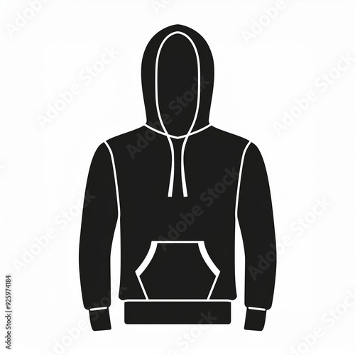 hoodie hoodies black icon isolated on white