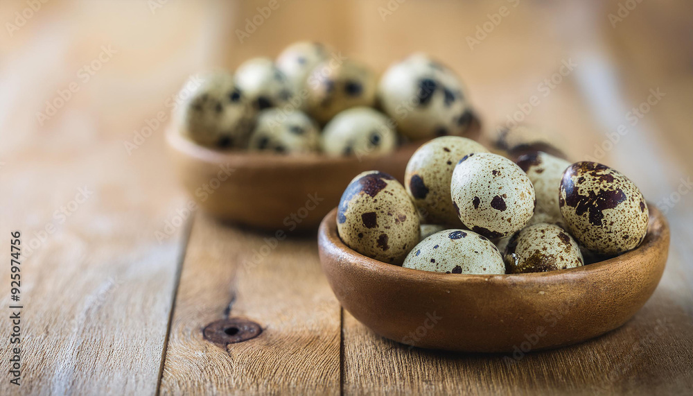 Fresh quail eggs on wooden table. Organic and tasty product. Delicious food. Culinary concept. Fresh quail eggs on wooden table. Organic and tasty product. Delicious food. Culinary concept.