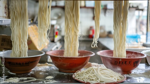 A Traditional Taiwanese Method of Drying Fine Flour - Hanging Chinese Noodles