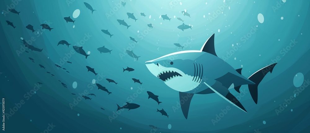 Obraz premium A Shark Speed productivity app, optimizing tasks with predatory efficiency
