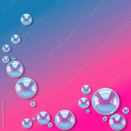 Abstract Gradient Shapes with Bubble Surface Copy Space for Creative Designs