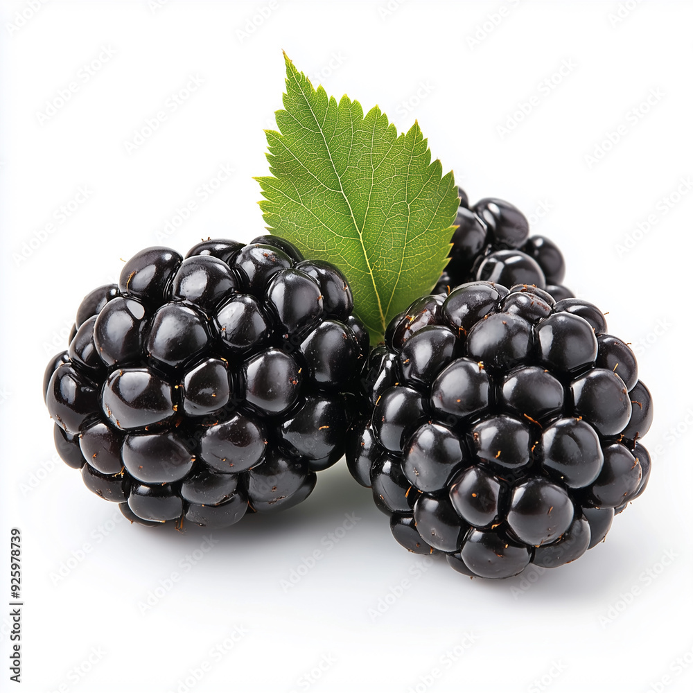 Blackberries, Isolated on white background Blackberries, Isolated on white background