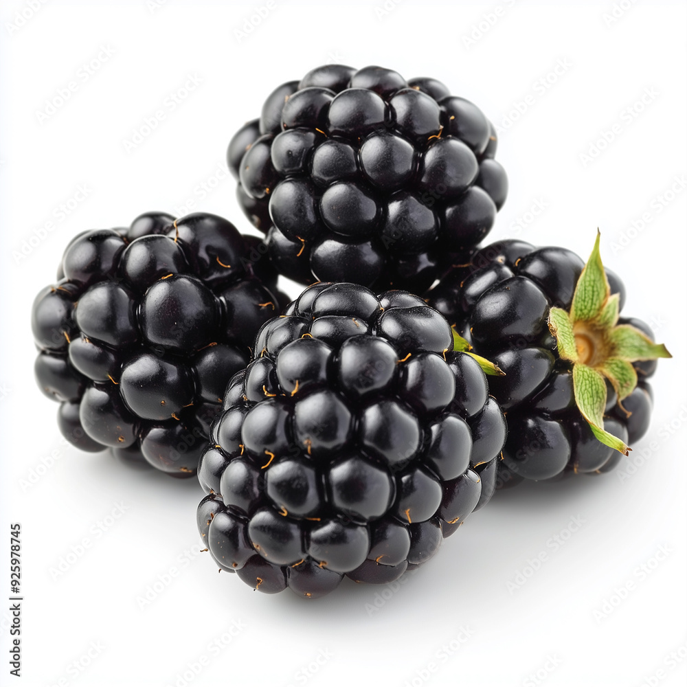 Blackberries, Isolated on white background Blackberries, Isolated on white background