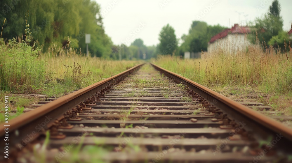 Rusty Railroad Tracks Leading to the Horizon Rusty Railroad Tracks Leading to the Horizon