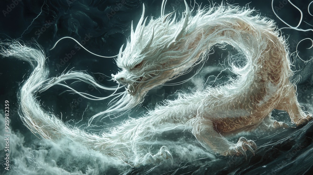 White Dragon in a Storm. White Dragon in a Storm.