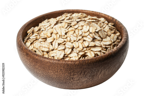 A rustic bowl filled with wholesome oats, perfect for healthy recipes and nutritious breakfasts.