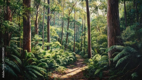 Sunlit Forest Path