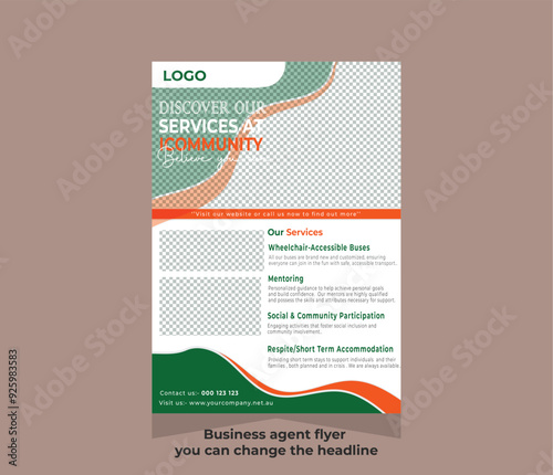 Business agent flyer design