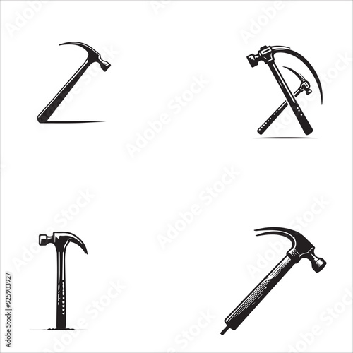 silhouette of clean vector Crowbar  isolated on white background