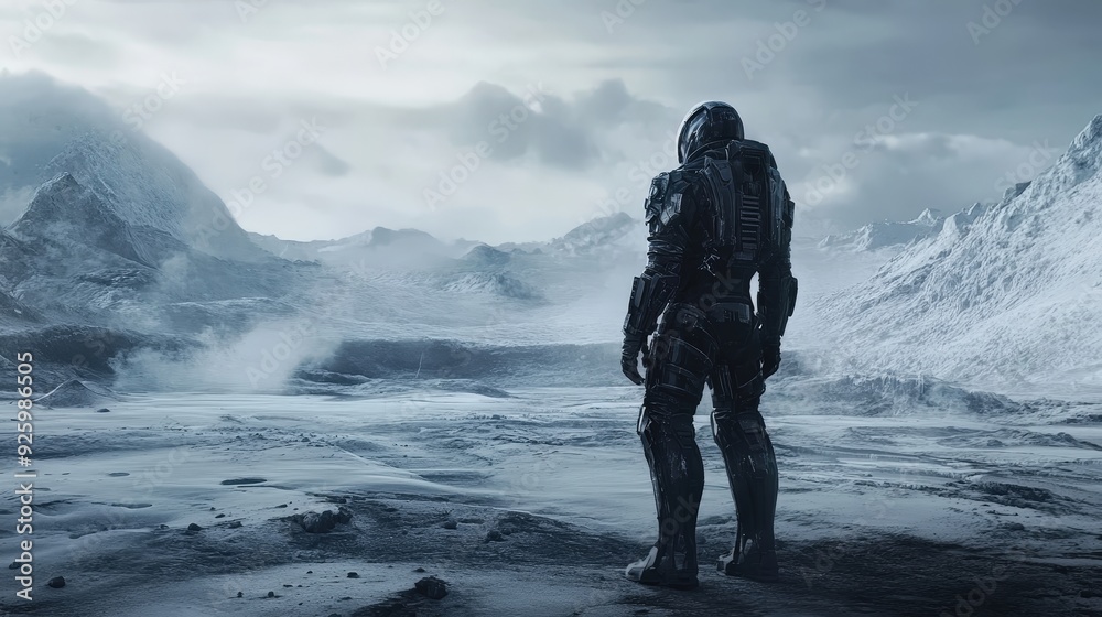 Astronaut on a Frozen Planet. Astronaut on a Frozen Planet.