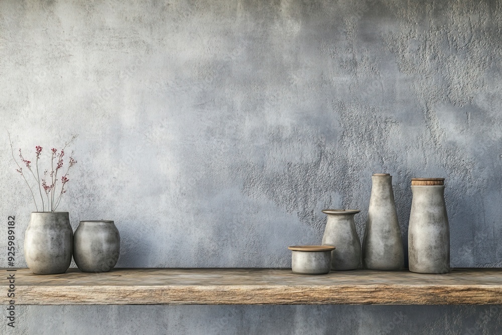 cement shelf and bare concrete wall backgrounds, for product display. Generative ai cement shelf and bare concrete wall backgrounds, for product display. Generative ai