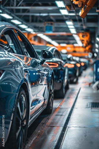 Wallpaper Mural Engineer Inspecting Car Interior Quality on Modern Assembly Line in Industrial Factory Setting Torontodigital.ca