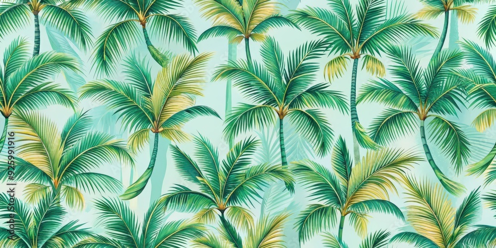Tropical palm tree leaves pattern wallpaper for a cheerful beach vibe, beach, tropical, palm trees, leaves Tropical palm tree leaves pattern wallpaper for a cheerful beach vibe, beach, tropical, palm trees, leaves