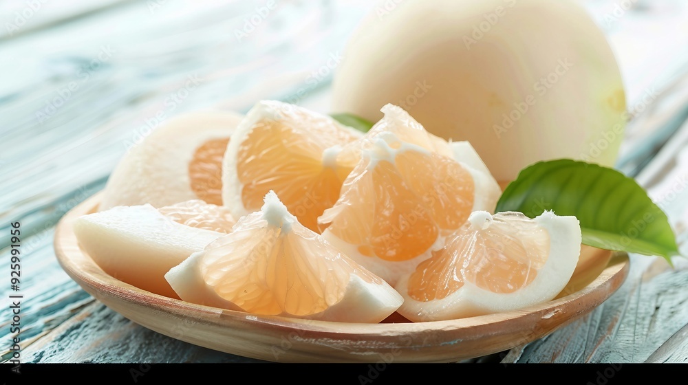 Refreshing Close-up of Fresh Grapefruit Slice with Water Droplets - Citrus Fruit Photography Refreshing Close-up of Fresh Grapefruit Slice with Water Droplets - Citrus Fruit Photography