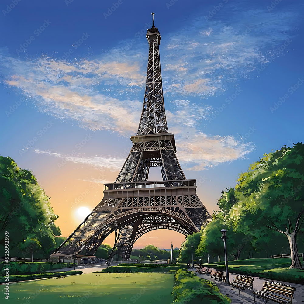 Fototapeta premium eiffel tower city