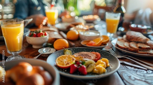 Breakfast with Family: Enjoying a slow-paced breakfast with loved ones, discussing the day’s agenda, and relishing the shared time, creating a meaningful start to the day. 