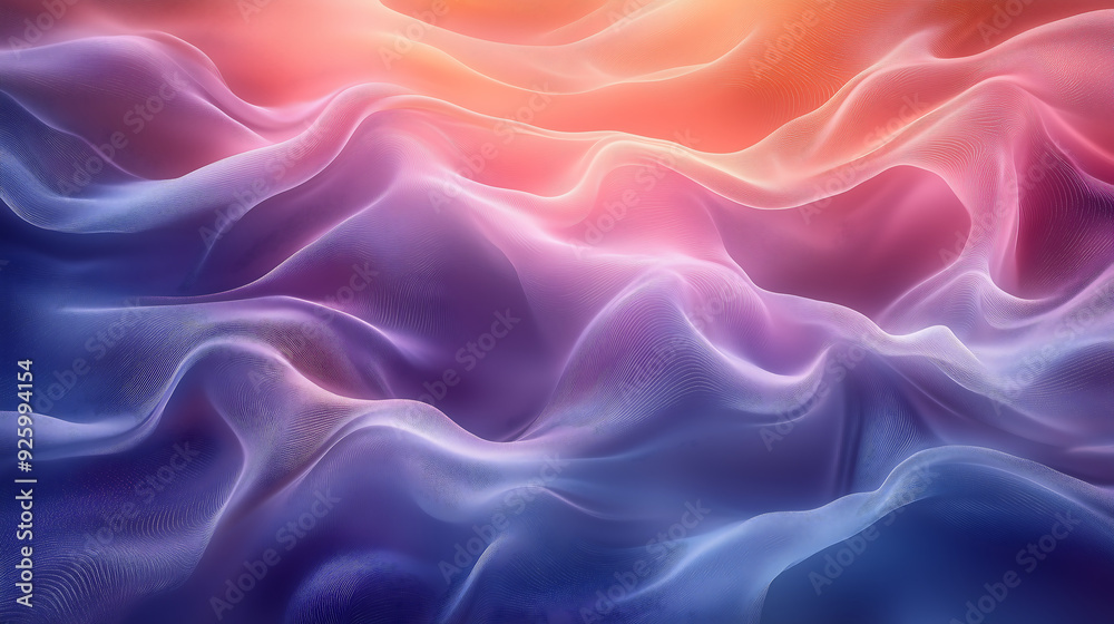 Obraz premium vibrant abstract composition with fluid waves of soft pastel gradients dreamlike luminous atmosphere with smooth and flowing textures