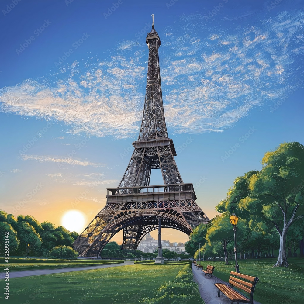 Fototapeta premium eiffel tower city