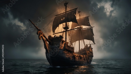 Ancient pirate ship