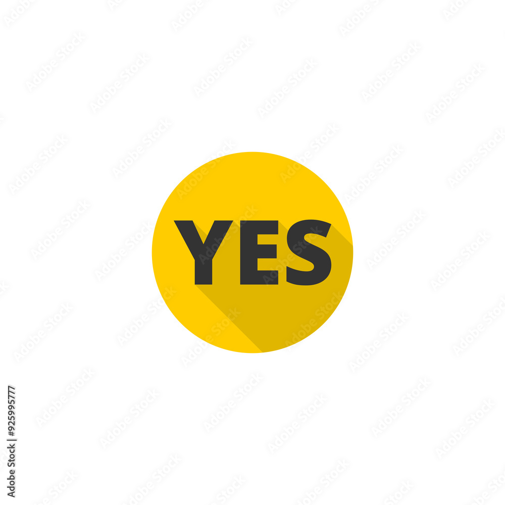Yes icon isolated on transparent background Yes icon isolated on transparent background