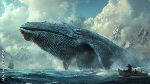 A whale is a very big sea animal that is shaped like a torpedo. They live in every ocean on Earth. --ar 16:9 --v 6.1 Job ID: 1616f235-c4de-4f3a-9e39-9e77d9d4f0c6 photo