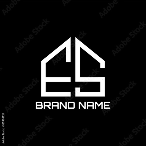 ES letter house logo design