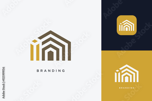 Home Building Logo Modern Structure	
