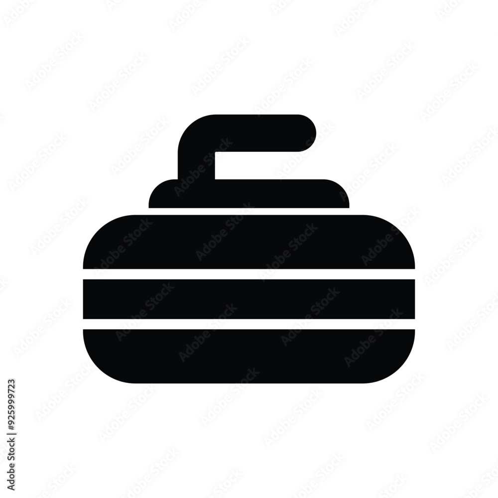 Curling vector icon Curling vector icon