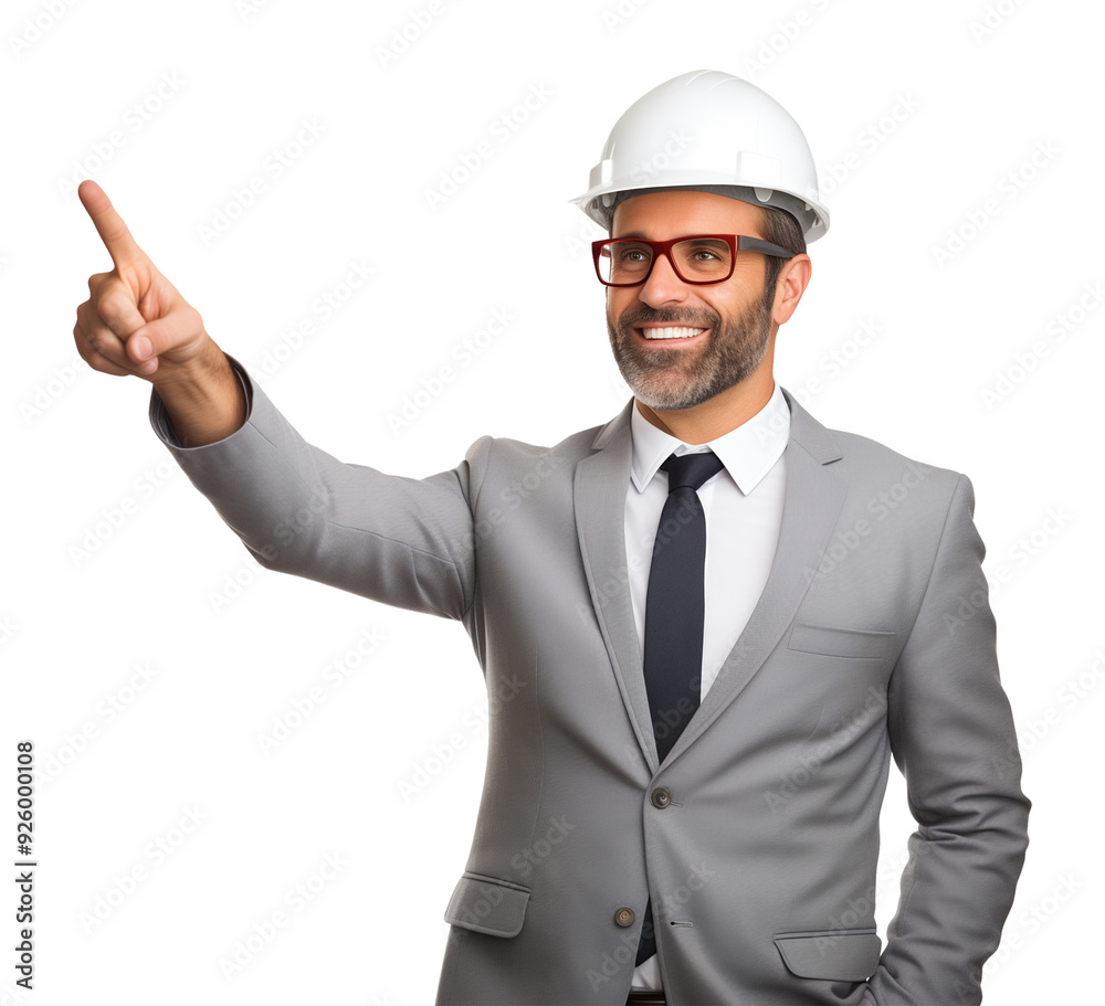 Architect Pointing on Something Isolated on Transparent Background PNG
Architect Pointing on Something Isolated on Transparent Background PNG