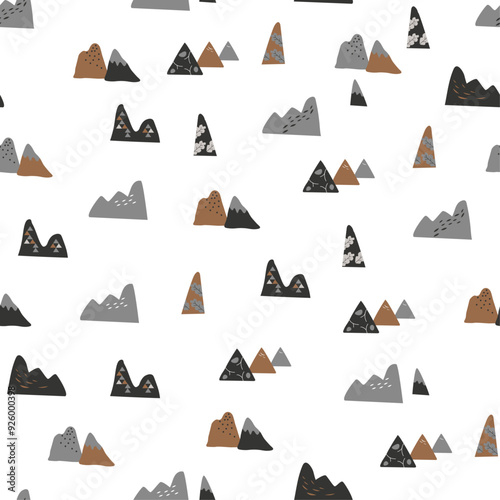 Mountains seamless pattern