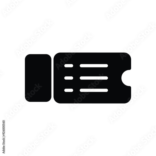 Winter Sport Ticket vector icon