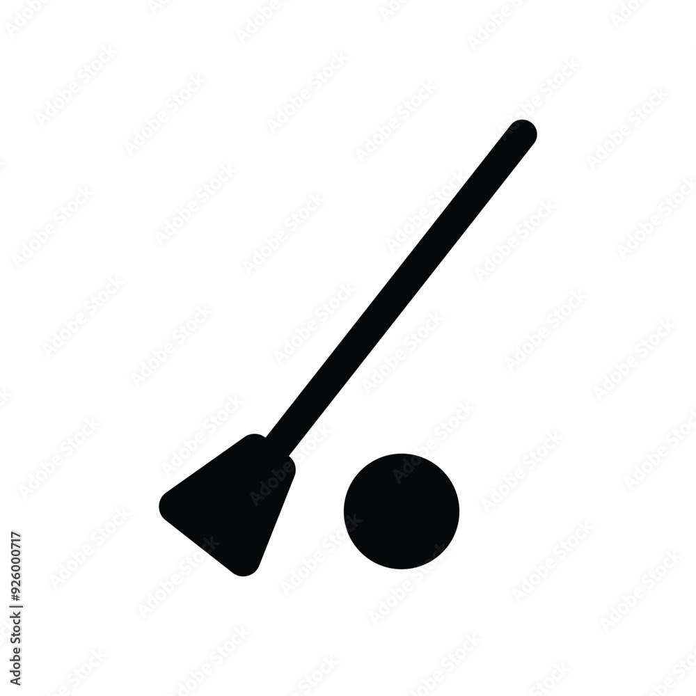 Broomball vector icon Broomball vector icon